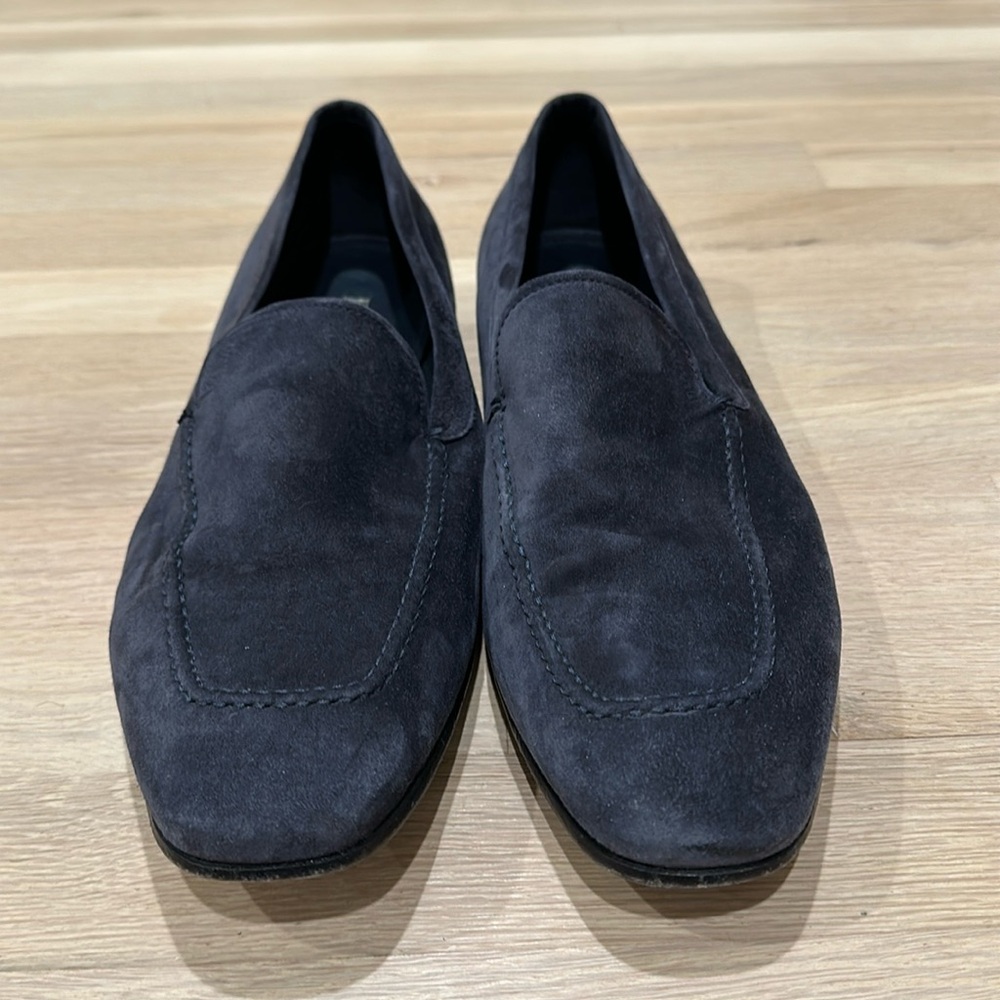 Prada Loafers Navy Suede
